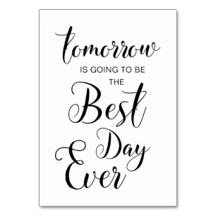 Rehearsal Dinner Signs - morgen zal... Kaart