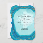 Rehearsal Dinner Simple Geode Typografie Kaart (Voorkant)
