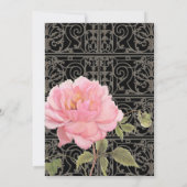 Rehearsal Dinner Southern Elegance Pink Peony Art Kaart (Achterkant)