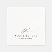 Rehearsal Dinner The Night Before Black & White Servet (Voorkant)