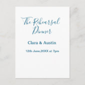 Rehearsal dinner the night before simple minimal m briefkaart (Voorkant)