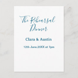 Rehearsal dinner the night before simple minimal m briefkaart