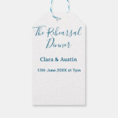 Rehearsal dinner the night before simple minimal m cadeaulabel (Achterkant)