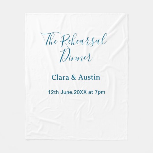 Rehearsal dinner the night before simple minimal m fleece deken (Voorkant)