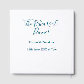 Rehearsal dinner the night before simple minimal m gastenboek (Achterkant)