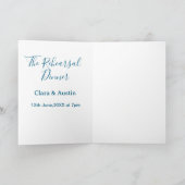 Rehearsal dinner the night before simple minimal m kaart (Binnen)