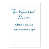 Rehearsal dinner the night before simple minimal m kaart (Achterkant)