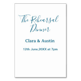 Rehearsal dinner the night before simple minimal m kaart