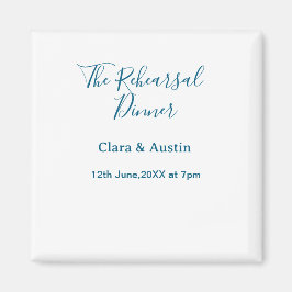 Rehearsal dinner the night before simple minimal m magneet