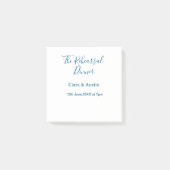 Rehearsal dinner the night before simple minimal m post-it® notes (Voorkant)