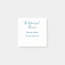 Rehearsal dinner the night before simple minimal m post-it® notes