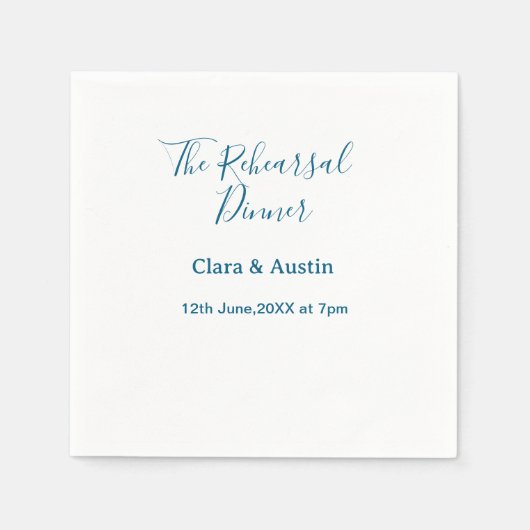 Rehearsal dinner the night before simple minimal m servet (Voorkant)