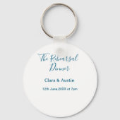 Rehearsal dinner the night before simple minimal m sleutelhanger (Voorkant)