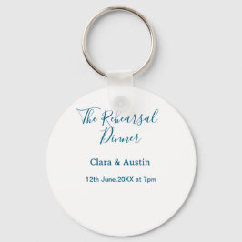 Rehearsal dinner the night before simple minimal m sleutelhanger