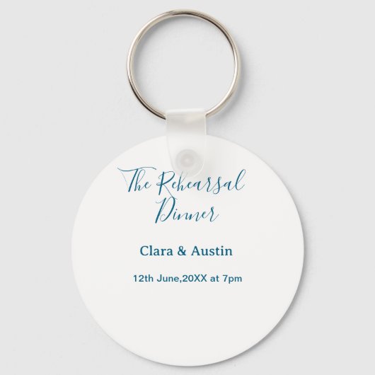 Rehearsal dinner the night before simple minimal m sleutelhanger (Voorkant)