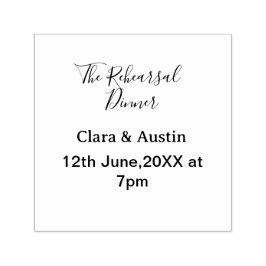 Rehearsal dinner the night before simple minimal m  zelfinktende stempel