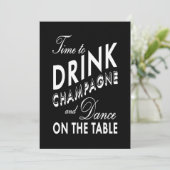 Rehearsal Dinner - Tijd voor Drink Champagne Kaart (Staand voorkant)