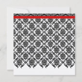 Rehearsal Dinner Uitnodiging -  Black Damask (Achterkant)