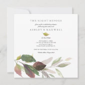 Rehearsal Invitations Watercolor Autumn Leaves Kaart (Voorkant)