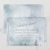 Rehearsal | Silver Blue Winter Wonderland Notitiekaartje (Voorkant / Achterkant)