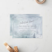 Rehearsal | Silver Blue Winter Wonderland Notitiekaartje (Voorkant / Achterkant in situ)