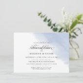 Rehearsal | Stustblauwe Waterverf Kaart (Staand voorkant)