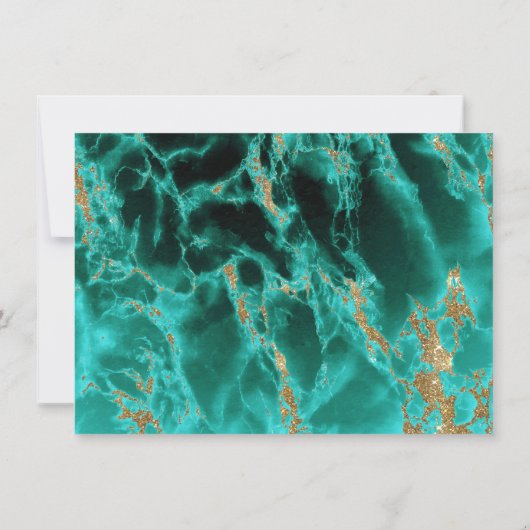 Rehearsal | Turquoise Waterverf Geode Kaart (Achterkant)