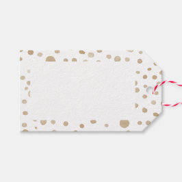 Rehkleurig confetti waterverf stippen cadeaukaartj cadeaulabel