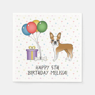 Rehkleurige En Witte Boston Terrier Mopshond - Ver Servet