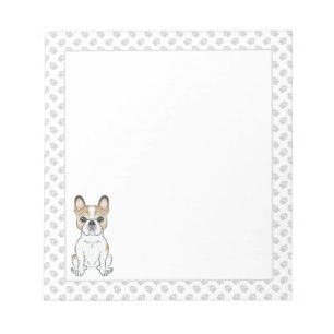 Rehkleurige Franse Bulldog met witte vlekken / Fra Notitieblok