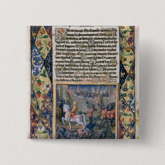 Rehoboam: oorlog tegen Jeroboam Vierkante Button 5,1 Cm (Voorkant)