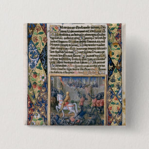 Rehoboam: oorlog tegen Jeroboam Vierkante Button 5,1 Cm