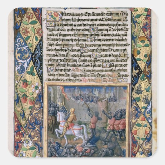 Rehoboam voert oorlog tegen Jerobeam Vierkante Sticker (Voorkant)