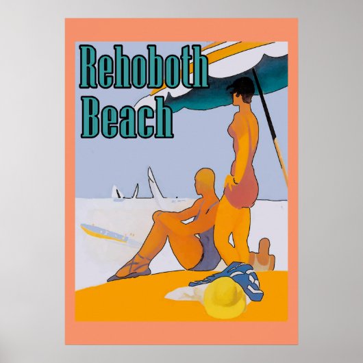 Rehoboth Beach Art Deco Poster (Voorkant)