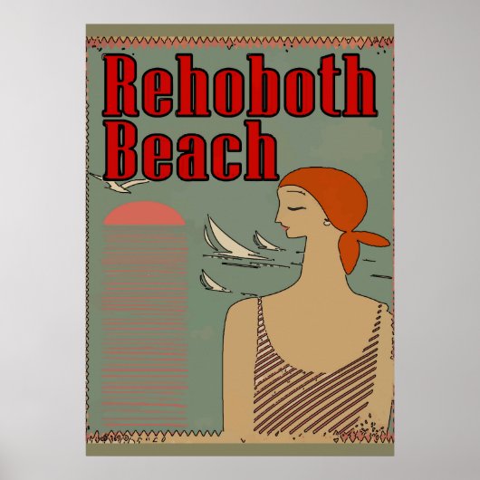 Rehoboth Beach Art Deco Poster (Voorkant)