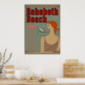 Rehoboth Beach Art Deco Poster (Keuken)