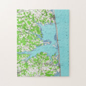 Rehoboth Beach & Bethany Beach Delaware Map (1938) Legpuzzel (Verticaal)