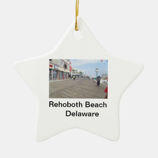 Rehoboth Beach Boardwalk Delaware Star Ornament (Voorkant)