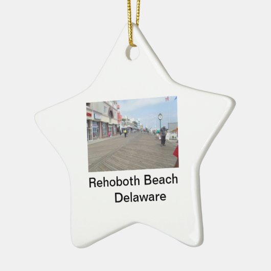 Rehoboth Beach Boardwalk Delaware Star Ornament (Links)