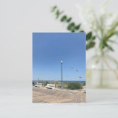Rehoboth Beach Boardwalk Seagulls Sky Ocean Photo Briefkaart (Staand voorkant)