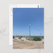 Rehoboth Beach Boardwalk Seagulls Sky Ocean Photo Briefkaart (Voorkant / Achterkant)