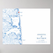 Rehoboth Beach Bruiloft Elegante gastboek poster (Voorkant)