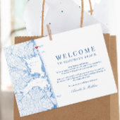 Rehoboth Beach Bruiloft Welkomstroute Bedankkaart