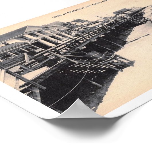 Rehoboth Beach DE, Delaware, Boardwalk Poster (Hoek)