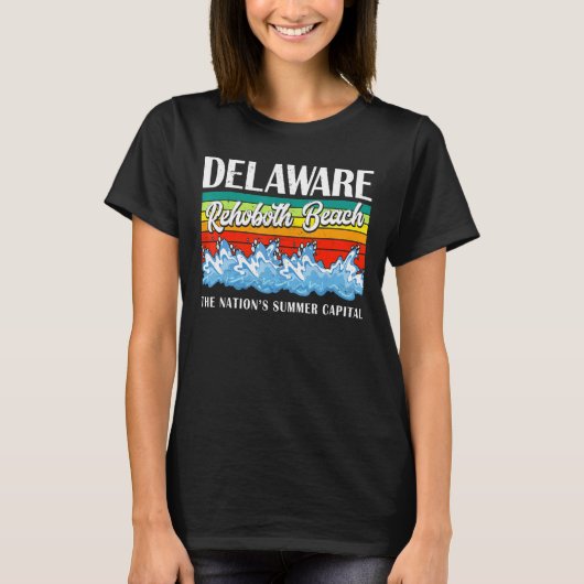 Rehoboth Beach DE Retro  Rehoboth Delaware T-shirt (Voorkant)