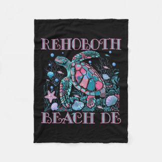 Rehoboth Beach De Turtle Lover Kleurrijk Strand So Fleece Deken