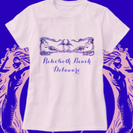 Rehoboth Beach Delaware Art Deco Mermaids T-shirt