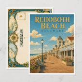 Rehoboth Beach Delaware Boardwalk GeoSaga Briefkaart (Voorkant / Achterkant)