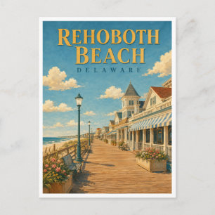 Rehoboth Beach Delaware Boardwalk GeoSaga Briefkaart