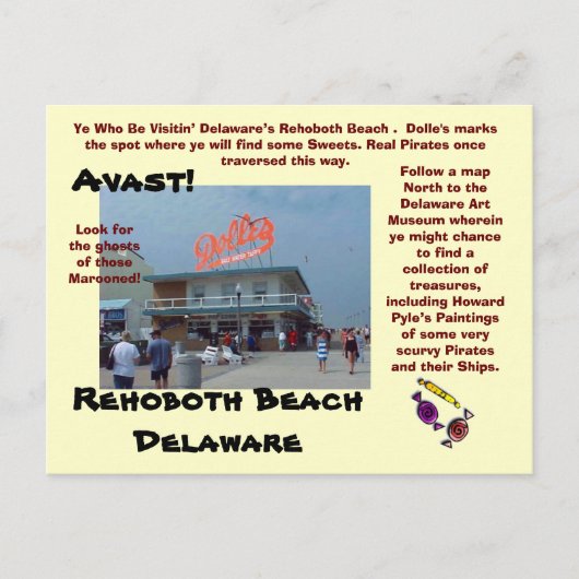 Rehoboth Beach, Delaware Briefkaart (Voorkant)